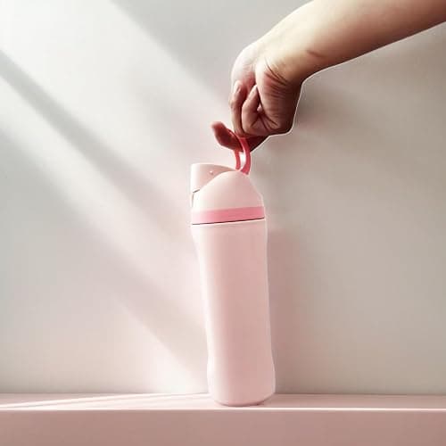 Generic Insulated stainless steel kettle with straw, ideal for sports and travel, BPA-free (pink), Same capacity thumbnail 4