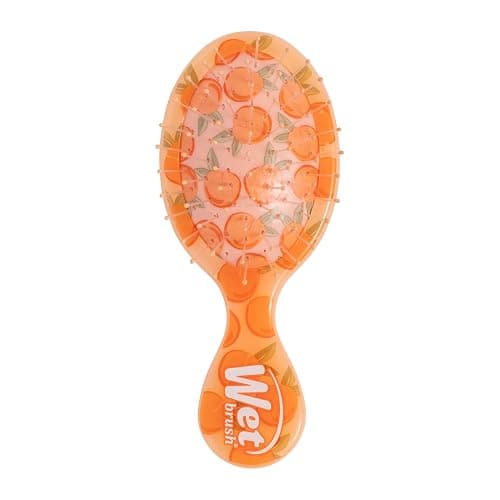Wet Brush Mini Detangler Hair Brush, Peach (Tutti Fruitti), Detangling Travel Hairbrush, Ultra-Soft IntelliFlex Bristles Glide Through Tangles with Ease, Pain-Free, All Hair Types, Limited Edition - Image 1