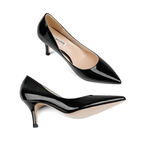 JOY IN LOVE Women's Shoes Low Heels Pointy Toe Kitten Heel Daily Pumps thumbnail 4