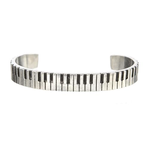 Quotable Cuffs Piano Cuff Inspirational Jewelry Bracelet - Great Piano Gift for Music Teachers, Musicians, and Music Students By Whitney Howard Designs - Image 1