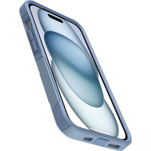 OtterBox iPhone 16e, 15, 14, & 13 Commuter Series Case - Crisp Denim (Blue), Slim & Tough, Pocket-Friendly, with Port Protection thumbnail 3