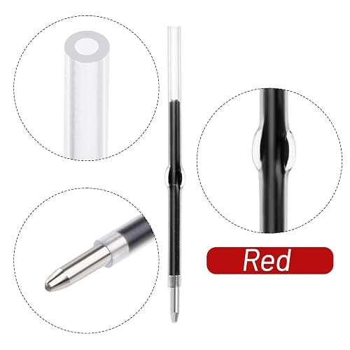 jiebor 100Pcs Beadable Pens Refills Ballpoint Pens Refills Red Ink 1.0mm for Plastic Bead Pens Students Teacher Gift Office School Supplies 2.44 Inch thumbnail 6