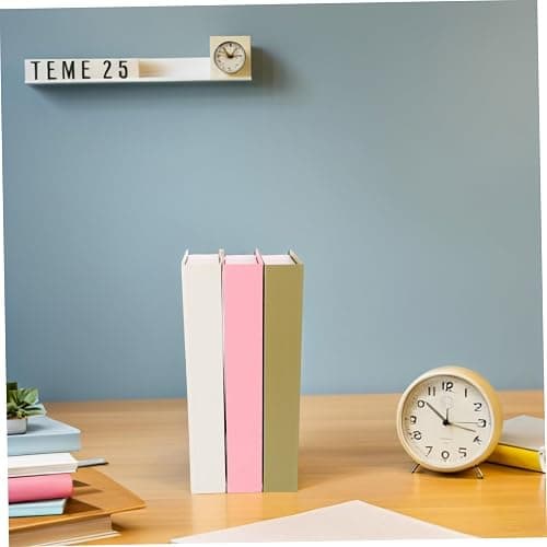 Vaguelly 3pcs Decorative Fake Books for Faux Book Props Pink Beige Green for Bookshelf Office and Model Room thumbnail 8