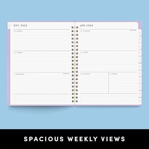 PAPERAGE 2026 Weekly & Monthly Planner, 12 Months (January 2026 - December 2026), 9.2 in x 11.2 in, Spiral Bound 2026 Planner with Weekly, Monthly & Yearly Views, Note Pages & Inner Pocket – Blush thumbnail 4