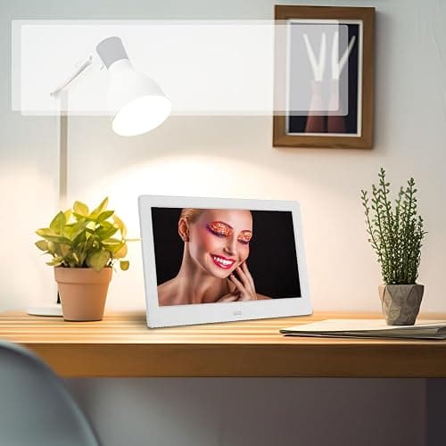 Haipky 7" HD IPS Digital Photo Frame - 1080P Video, Auto On/Off, Image Preview, MP3, Calendar, Clock, Remote Control, Black thumbnail 3