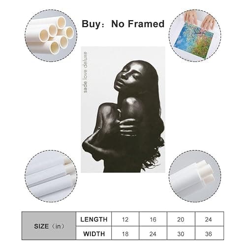 CXYUART - Sade Love Deluxe Album Cover Canvas Art Print Music Poster, 12x18 Inch, Unframed, Living Room, Bedroom, Kitchen, Office Decor thumbnail 2