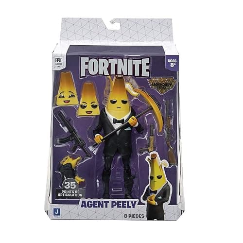 Fortnite Legendary Series, 1 Figure Pack - 6 Inch Agent Peely - BaseCollectible Action Figure - Includes 3 Interchangeable Faces - Image 1