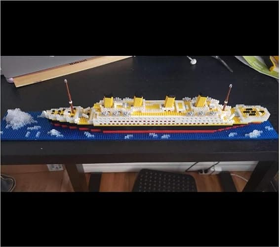 BIDIUTOY Titanic Ship Model Building Block Set, 3D Puzzle Sets DIY Educational Toys, Bricks Toy, with 1860Pcs Micro Mini Blocks, Ideal Gift for Kids and Adults thumbnail 8