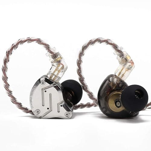 Linsoul KZ ZS10 Pro, 4BA+1DD 5 Driver in Ear Monitor, HiFi Wired Earbuds, Gaming Earbuds, Hybrid IEM Earphones with Stainless Steel Faceplate, Detachable Cable for Musician(Without Mic, Black) - Image 1