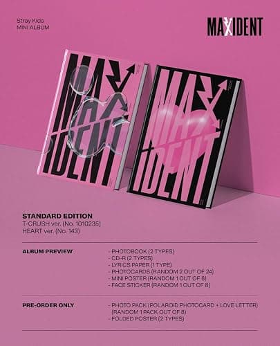 JYP Entertainment Stray Kids - MAXIDENT [Standard Edition] Album+Pre-Order Benefit (T-CRUSH ver.), (SMK1348) thumbnail 2