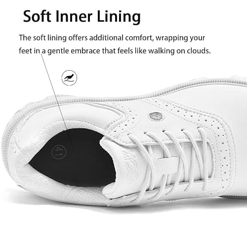 DARIBOM Mens Golf Shoes Traditions Fixed Nailless Sole Waterproof Spikeless Size 7.5-14 thumbnail 2