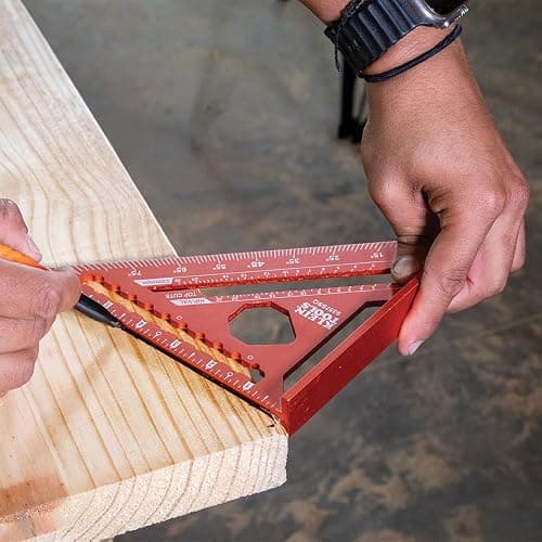 Klein Tools 935SQVP 7-Inch Rafter and 16 x 24-Inch L-Shaped Framing Square Set, Double Laser Etched Aluminum, Multi-Functional Carpenter Layout Tool for Woodworking thumbnail 10