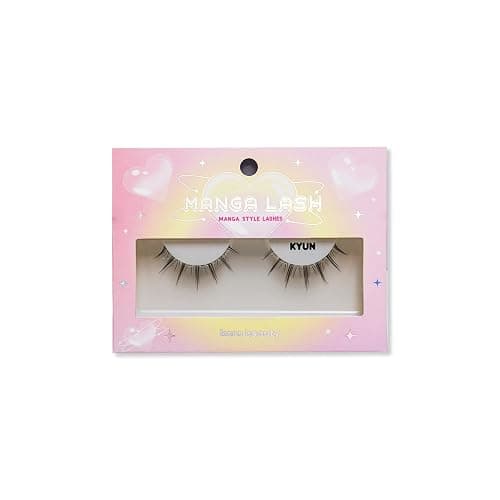 KARA BEAUTY MANGA LASHES Manga Style False Eyelashes KYUN - Faux Spiky Anime Lash with Natural Dimension - Lightweight Flexible Band Strip Lashes for Anime Cosplay, Press On Lash Extension Kit - Image 1