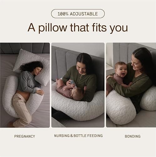 Coop Home Goods Maternity Pillow - Memory Foam Body Pillow for Pregnancy, Original Pregnancy Pillow, Side Sleeper Body Pillow, Full Body Pillow for Sleeping, Pregnancy Pillows for Sleeping (White) thumbnail 5