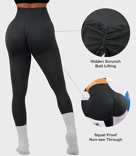 JGS1996 Hidden Scrunch Butt Lifting Leggings for Women Tummy Control High Waisted Workout Gym Seamless Impact Yoga Pants thumbnail 3