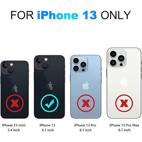 Nvollnoe for iPhone 13 Case with Card Holder Heavy Duty Protective Dual Layer Shockproof Hidden Card Slot Slim Wallet Case for iPhone 13 for Women&Men(White) thumbnail 7