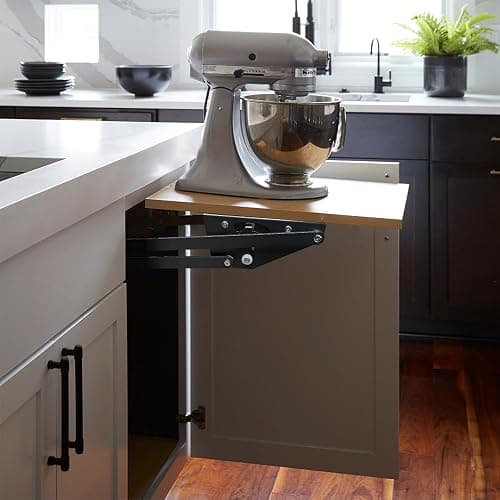 Mixer Lift for Cabinet，Appliance Lift for Cabinet-Soft Close Heavy Duty Kitchen Appliance Storage Lifting System，with Locking Mechanism，Max Load 50lb. thumbnail 2