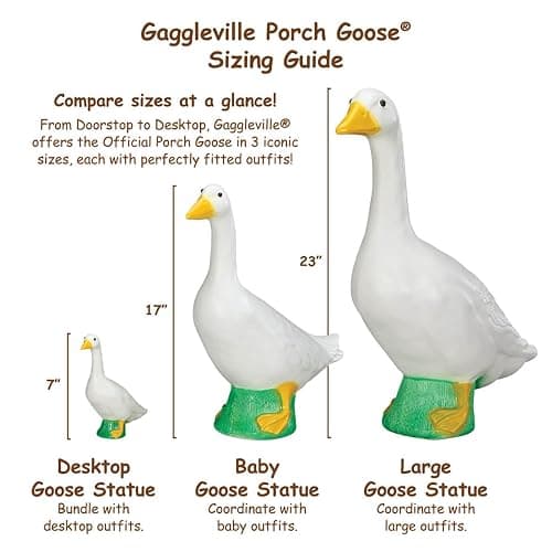 Fox Valley Traders Gaggleville Brown Bunny Goose Outfit, Fits Large 23" H Statue thumbnail 3