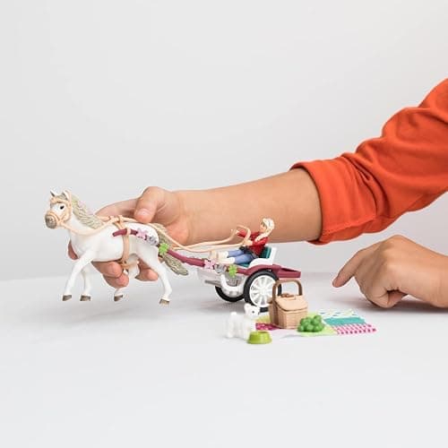 schleich Horse Club - 32PC Cute Carriage Playset with Pony Figurine - Realistic Horse Coach Set with Toy Rider and Dog - Equestrian Set with Accessories for Imaginative Play - Kids Ages 5+ | 42467 thumbnail 6