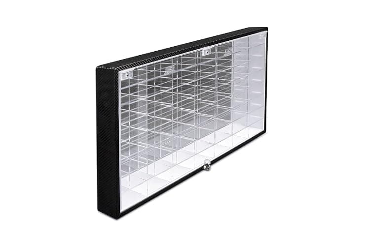 JACKCUBE Design Hot Wheels 1/64 Scale Diecast Display Case Storage Cabinet Shelf Wall Mount Rack for 56 Hot Wheels(Black, 24.61 x 13.78 x 2.05 inches)-MK184 thumbnail 4