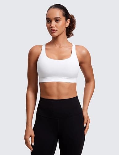 CRZ YOGA Naked Feeling Strappy Sports Bras | Medium Support, Removable Pads, Yoga, Sleek, Scoop Neck, for Women thumbnail 2