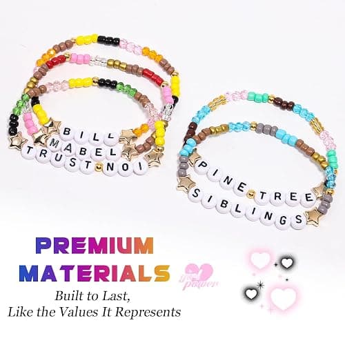AICase for Gravity Falls Merch Gifts Toys Inspired Bracelets 5 Pcs Stackable Stretch Beaded Friendship Bracelets Party Decor Costume Cosplay Merchandise Gifts for Fans Women Birthday Christmas thumbnail 3
