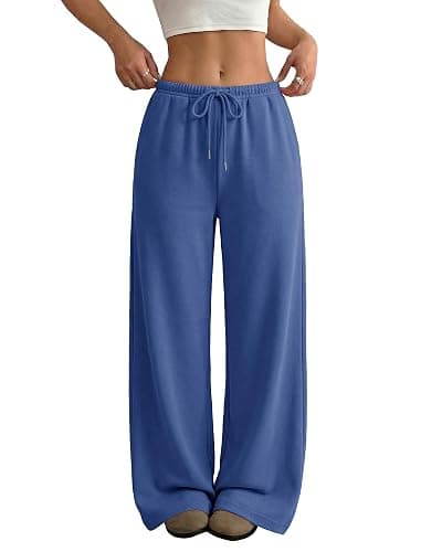JEKAOYI Wide Leg Sweatpants for Women High Waisted Baggy Sweat Track Pants Drawstring Casual Lounge Pants with Pockets - Image 1
