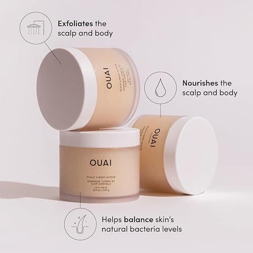 OUAI Travel Kit - Includes Travel Size Leave In Conditioner, Detox Shampoo, Fine to Medium Hair Mask, Scalp & Body Scrub (4 Count) thumbnail 7
