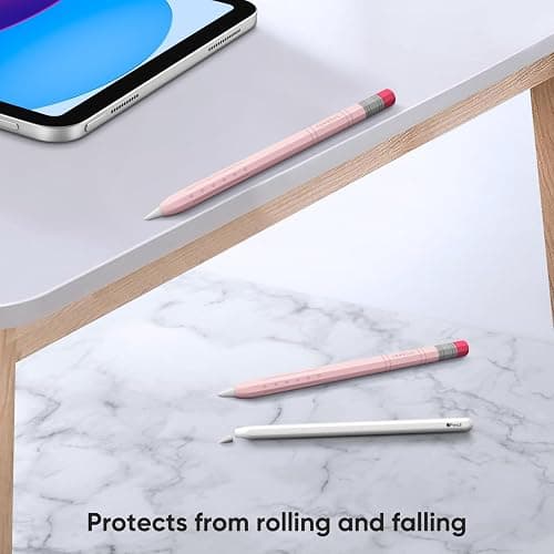 Fintie Silicone Sleeve for Apple Pencil (USB-C), Light Pen Skin Case Cover Soft Protective Anti-Slip Pencil Grip Holder, Supports Magnetic Attachment, Pink thumbnail 7