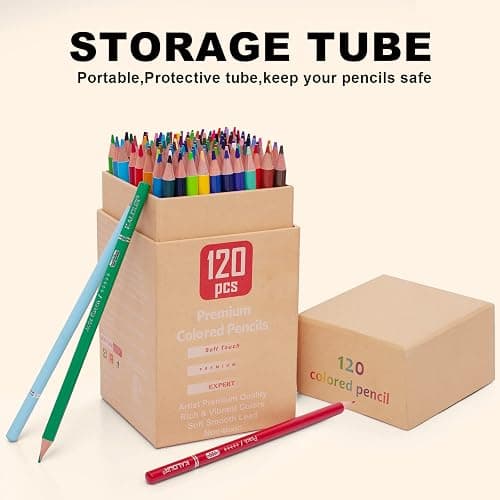 KALOUR Premium Colored Pencils,Set of 120 Colors,Artists Soft Core with Vibrant Color,Ideal for Drawing Sketching Shading,Coloring Pencils for Adults Beginners kids… - 120 thumbnail 7