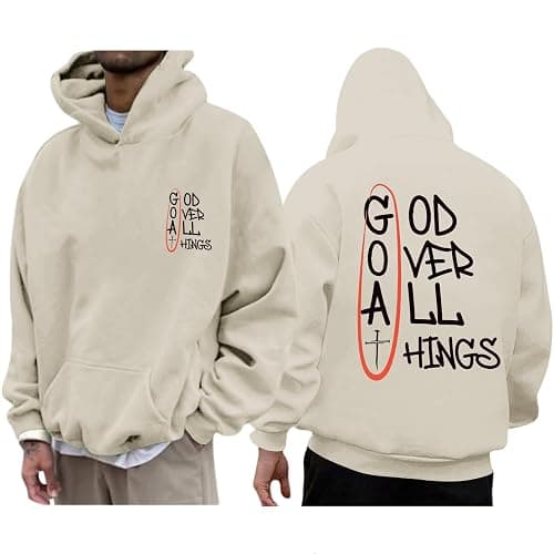 Lytiarul Christian Hoodies for Men Bible Verse God Sweatshirt Jesus Faith Hoodie Inspirational Cross Graphic Vintage Pullover - Image 1