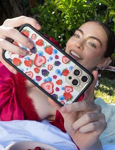 Wildflower Cases - Fruit Tart, Compatible with Apple iPhone 16 Pro | Berry Blue Red Pink Popular Aesthetic Cute Trendy - Protective Black Bumper, 4ft Drop Test Certified, Women Owned Small Business - Fruit Tart thumbnail 6