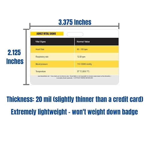 Essential CNA/MA/Tech Horizontal Reference 7 Badge Card Set - Perfect for Technicians, Medical Assistants and Certified Nursing Assistants! thumbnail 2