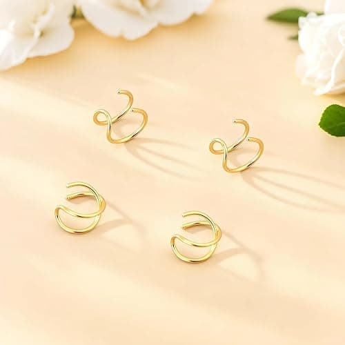Ear Cuffs Non Piercing Ear Cuff Earrings for Women Trendy Clip on Cartilage Earring Stacks Non Pierced Fake Earrings Jewelry Birthday Christmas Gifts Stocking Stuffers thumbnail 5