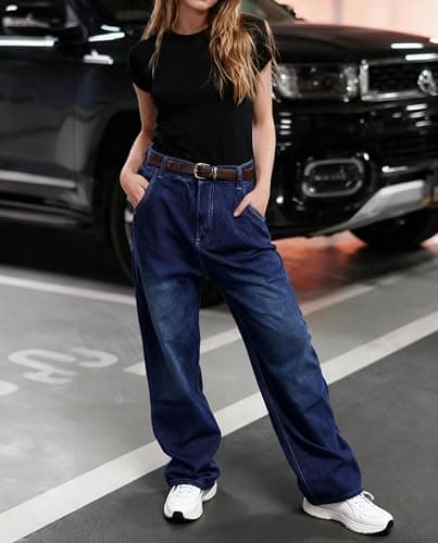 Unisex Y2K Hip Hop Street Jeans with Skeleton Print, Gothic Baggy Jeans, Vintage High Waist Denim, Wide Leg Pants thumbnail 2