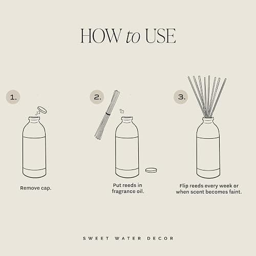 Sweet Water Decor Sandalwood Rose Reed Diffuser Set - Rose, Wood, Amber, Vanilla, & Musk Scented Diffusers - Scent Diffusers for Home, Long Lasting Fragrance, Made in The USA thumbnail 5