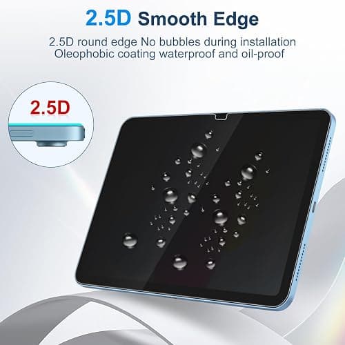 GOZOPO 360° Privacy Screen Protector for iPad A16 11th /10th Generation 10.9" (2025/2022) - Tempered Glass, Anti-Spy Private Filter & Blue Light, Bubble-Free, Face ID & Apple Pencil Compatible thumbnail 6
