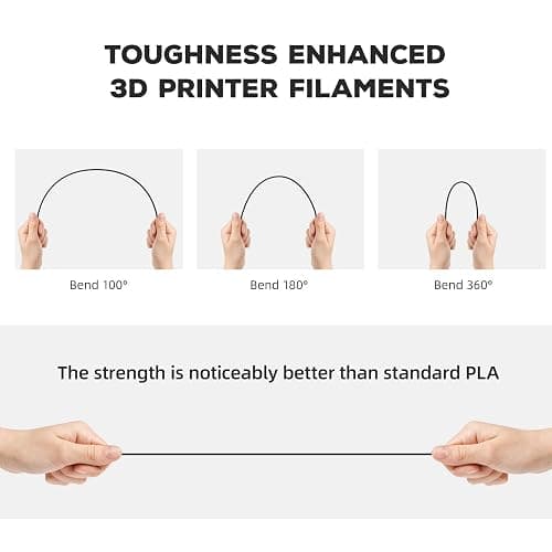 FLASHFORGE PLA Filament 1.75mm, 3D Printer Filament 1kg (2.2lbs) Spool, Dimensional Accuracy +/- 0.02mm, 3D Printing Filament Easy to Use and Fits for Most FDM 3D Printers (Black) thumbnail 5