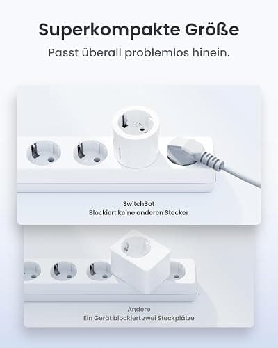 SwitchBot Plug Mini Matter-fähig mit Leistungsüberwachung 4er Pack, WLAN Steckdose, kompatibel mit Alexa, Google Home, Apple Home und Home Assistant (über Matter), Sprach- & App-Steuerung, 16A Type-F thumbnail 5