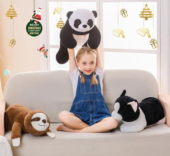 Wepop 5lb Weighted Stuffed Animals, 24in Big Panda Plush, Cute Soft Plushie Pillows for Adults Boys Girls thumbnail 2