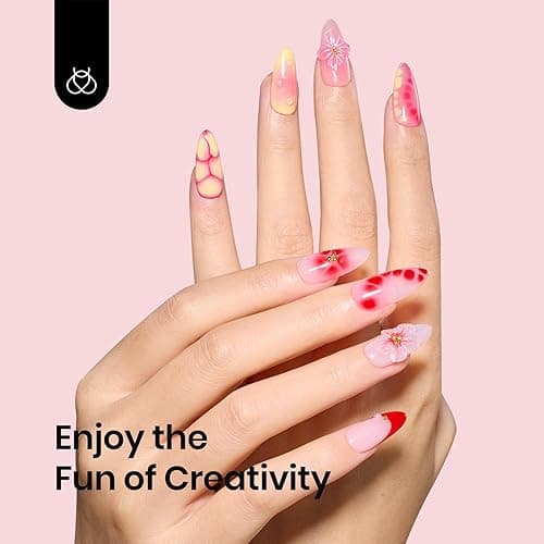 Beetles Blooming Gel, Blooming Gel Nail Polish Clear Uv Led Blossom for Spreading Effect Marble Natural Stone Watercolor Floral Print 10ml Soak off Diy Nail Art Design Manicure Gift for Women thumbnail 6