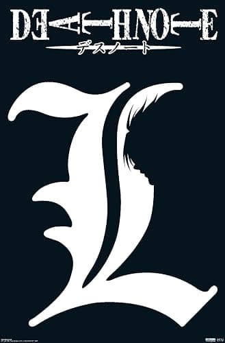 Death Note - L Symbol Wall Poster, 34L x 22.4W, Premium Unframed Version - Image 1