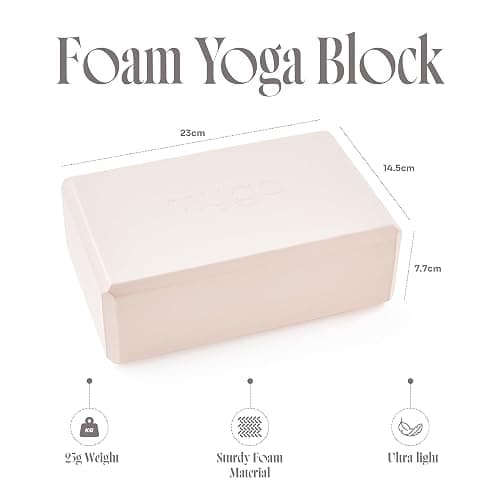 Myga Yoga Starter Set – Yoga Mat, 2 Yoga Blocks & Strap with Metal D-Ring – Non-Slip Yoga & Pilates Kit for Home Workouts & Fitness – Lightweight & Durable | 173cm x 61cm x 4mm thumbnail 7