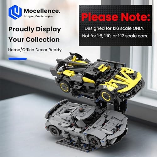 Display Stand for Lego Technic Cars (1:16 Scale Only), 2-Tier Stand for Lego Car 42204 42205 42173 42161 42138 and More, Display Building Set for Boys, Girls, Adults, Ages 6+ thumbnail 3