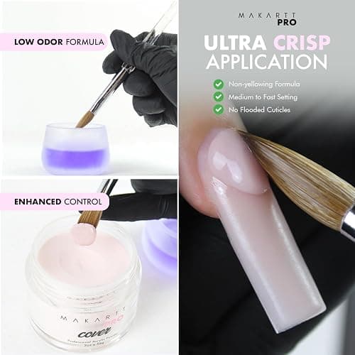 MakarttPro Low Odor Monomer, MMA Free, Made in USA, Non-Yellowing Professional Grade Formula, Beginner Nail Tech Friendly - Essential Acrylic Nail Supply for Nail Technicians (8 fl oz) thumbnail 3