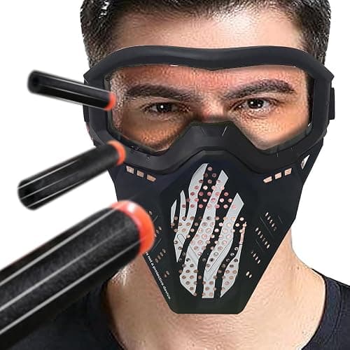 4 Pack Tactical Mask Compatible with Nerf Rival, Apollo, Zeus, Khaos, Atlas, Artemis Blasters Rival Mask (Yellow, Blue, Black, White) thumbnail 8