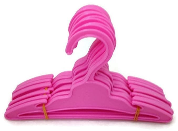 Doll Hangers 12 Pink for 18 Inch Doll Clothes Girl, Doll Accessories - Image 1