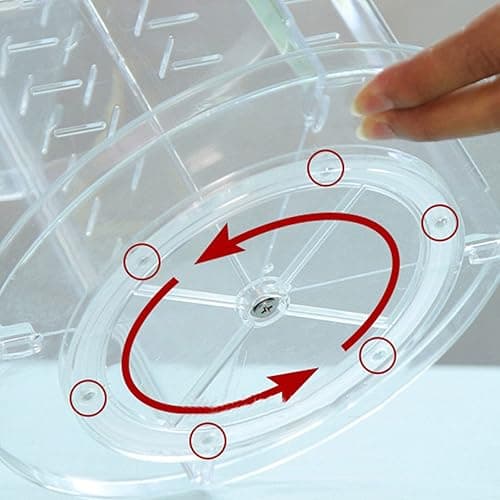 Makeup Organiser 360°Rotating, 5 Layer Large Capacity Clear Cosmetics Organiser with Removable Shelves, Skincare Makeup Display Case for Dresser Bedroom/Bathroom thumbnail 5