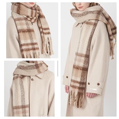 Jepony Large Scarf Colorful CashmereThick Tassel Scarf for Women Fall Winter Warm Big Shawl Blanket Scarves & Wraps Gifts thumbnail 4