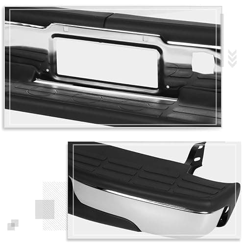 PM PERFORMOTOR Rear Step Bumper with License Plate Lights Compatible with 1999-2006 Chevy Silverado/GMC Sierra 1500 2500 Direct Replacement for GM1103124 GM1103122 12496085 thumbnail 6